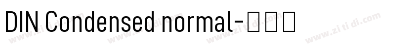 DIN Condensed normal字体转换